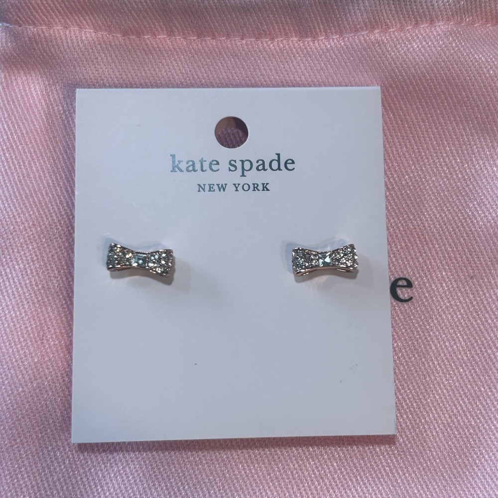 Kate Spade Rose Gold Bow Stud Earrings